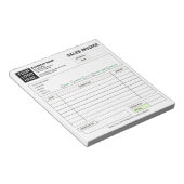 Sales Invoice Receipt | 会社/ビジネス ロゴ ノートパッド (アングル)