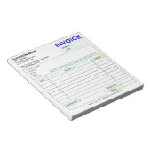 Sales Invoice Receipt | Company / Business Name ノートパッド (アングル)
