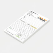 Sales Invoice Receipt Pad | Business Order Form ポストイット (アングル)