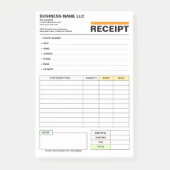 Sales Invoice Receipt Pad | Business Order Form ポストイット (正面)