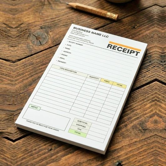 Sales Invoice Receipt Pad | Business Order Form ポストイット