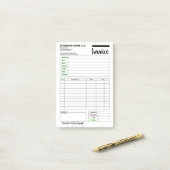 Sales Invoice Receipts, Small Business Payment Pad ポストイット (デスク上)