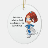 Salesforce管理者のフロー セラミックオーナメント (左)