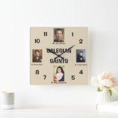 Salesianの聖者の柱時計 スクエア壁時計 (ホーム)
