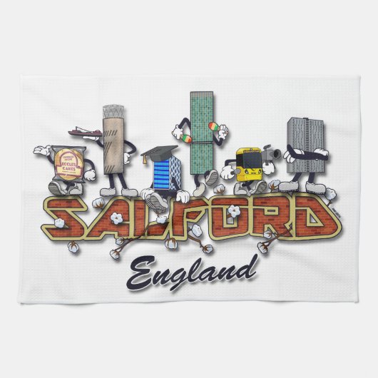 Salfordのマンガのキャラクタ キッチンタオル (横)