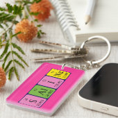 Salina定期的なテーブル名キーリング キーホルダー (正面右)