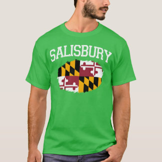 Salisbury Mdメリーランド州旗Usaスポーツ友達少女 Tシャツ