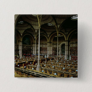 「Salle des Imprimes」のインテリア、1868年 缶バッジ