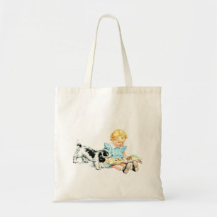 Sally and Spot 1950sイラストレーション トートバッグ