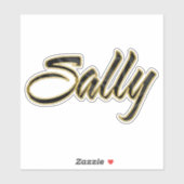 Sally black gold Lettering Aufkleber Sticker シール (シート)