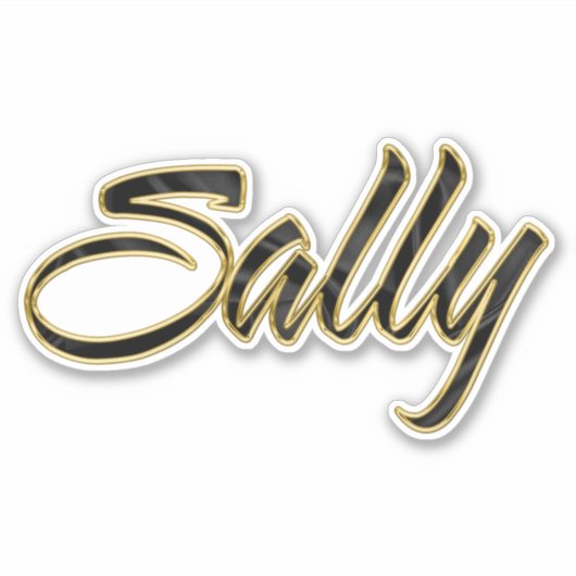 Sally black gold Lettering Aufkleber Sticker シール (正面)