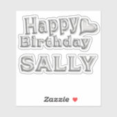 Sally Happy Birthday silver Aufkleber Sticker シール (シート)