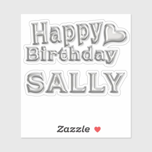 Sally Happy Birthday silver Aufkleber Sticker シール (シート)
