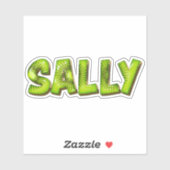Sally Name Kiwi Design Aufkleber Sticker シール (シート)