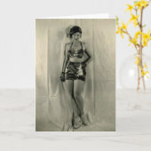 Sally Rand 1930年代初めのPR写真グリーティングカード カード (黄色い花)
