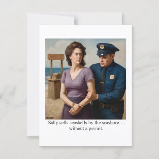 Sally sells seashells by the seashore ポストカード