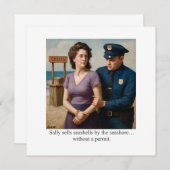 Sally sells seashells by the seashore 招待状 (正面/裏面)