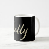 Sally white gold Handwriting Tasse Kaffeetasse コーヒーマグカップ (正面右)