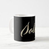 Sally white gold Handwriting Tasse Kaffeetasse コーヒーマグカップ (正面左)