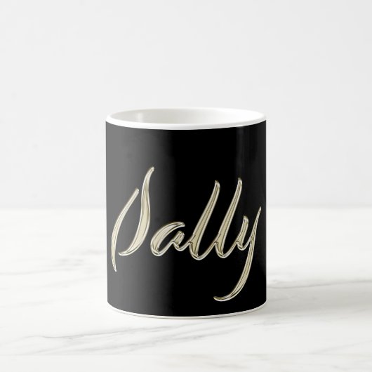 Sally white gold Handwriting Tasse Kaffeetasse コーヒーマグカップ (中央)