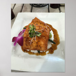 Salmon Dinner Photo Poster  ポスター