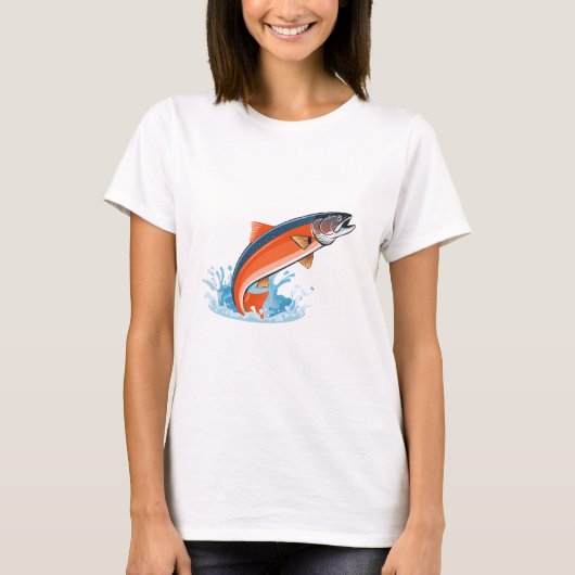 Salmon fish tシャツ (正面)
