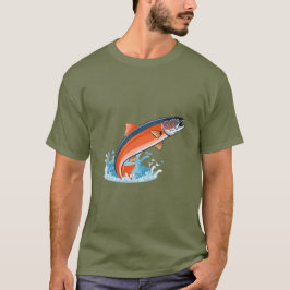 Salmon fish tシャツ