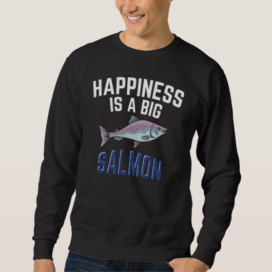 Salmon Fishing Seasoning Fish Hunting スウェットシャツ (正面)
