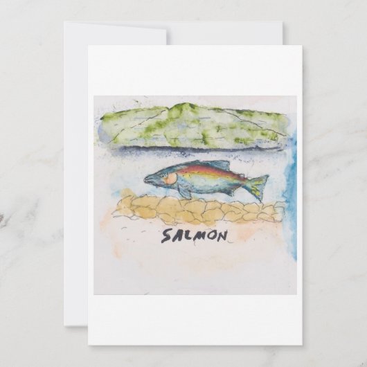 Salmon Greeting Card 招待状 (正面)