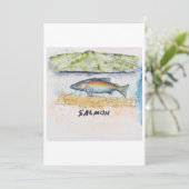 Salmon Greeting Card 招待状 (スタンド正面)