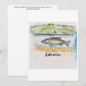 Salmon Greeting Card 招待状 (正面/裏面)