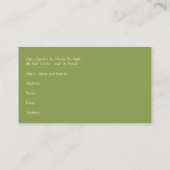 "SALMON-PINK WATER LILy" 名刺 (裏面)