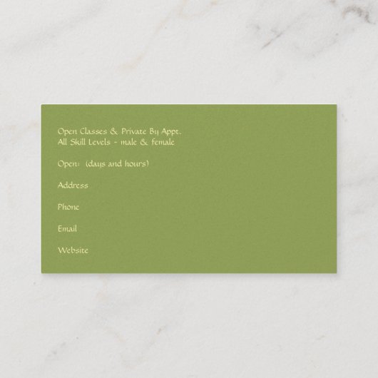 "SALMON-PINK WATER LILy" 名刺 (裏面)