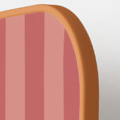 Salmon Stripes Monogram Est Year Preppy Pickleball ピックルボールラケット (左詳細)