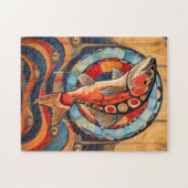Salmon Totem – Journey in Deco Style ジグソーパズル (横)