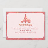 salmon winter christmas wish sunburtst mandala カード (正面)