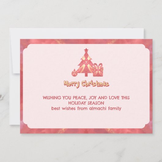 salmon winter christmas wish sunburtst mandala カード (正面)