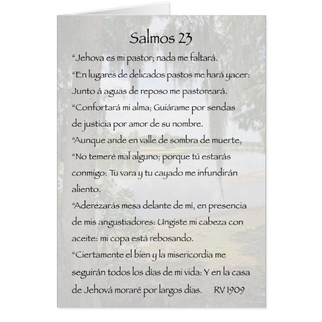 Salmos 23 Carta (正面)