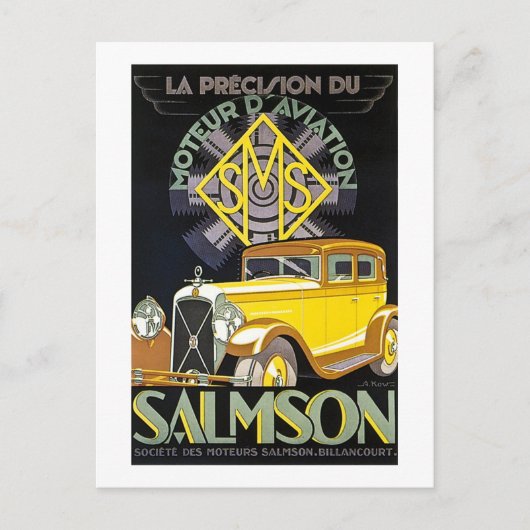 Salmson Autombiles - Moteur D' Aviation ポストカード (正面)