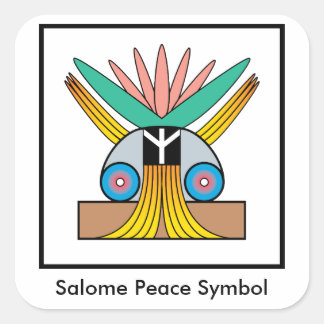 Salomeのピースマークのステッカー スクエアシール