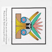 Salome Peace Symbol & Meditation Mantra Poster フリースブランケット (正面(横))