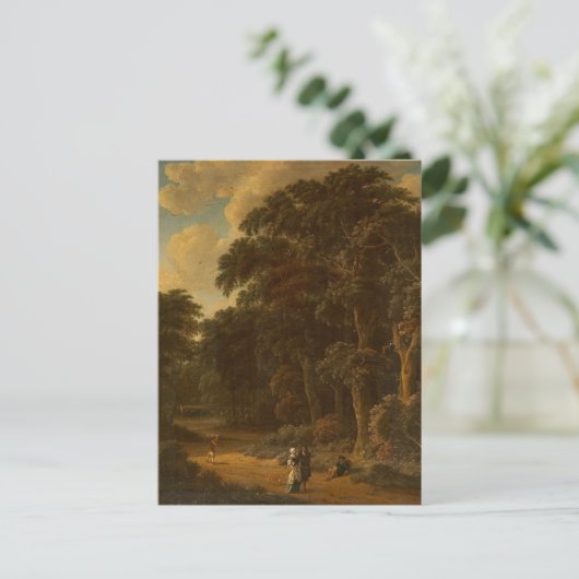 Salomon Rombouts – 森のある森林の風景… ポストカード (スタンド正面)