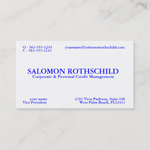 SALOMON ROTHSCHILD 名刺