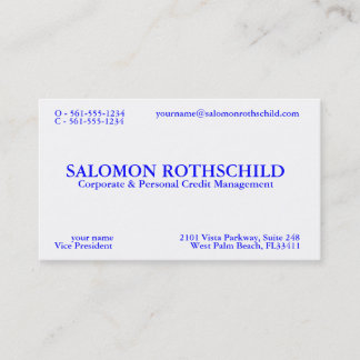 SALOMON ROTHSCHILD 名刺
