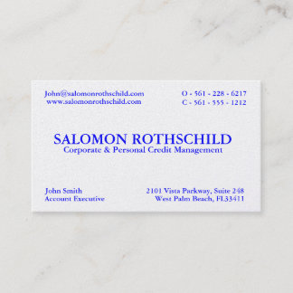 SALOMON ROTHSCHILD 名刺