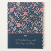 Salon appointment planner — navy, blush & crea プランナー手帳 (裏面)