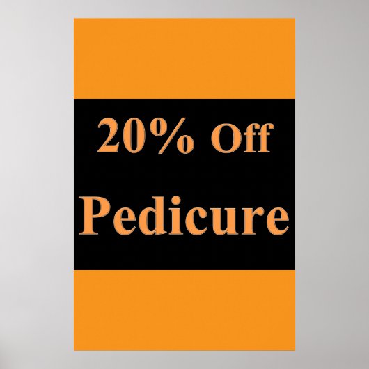 Salon Barbershop Posters 20% Off Pedicure ポスター (正面)