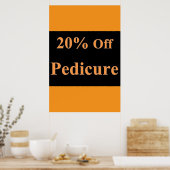 Salon Barbershop Posters 20% Off Pedicure ポスター (キッチン)
