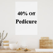 Salon Barbershop Posters 40% Off Pedicure ポスター (キッチン)