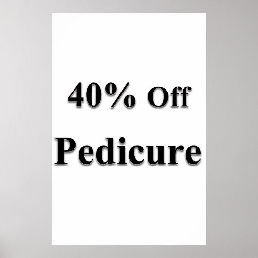 Salon Barbershop Posters 40% Off Pedicure ポスター (正面)